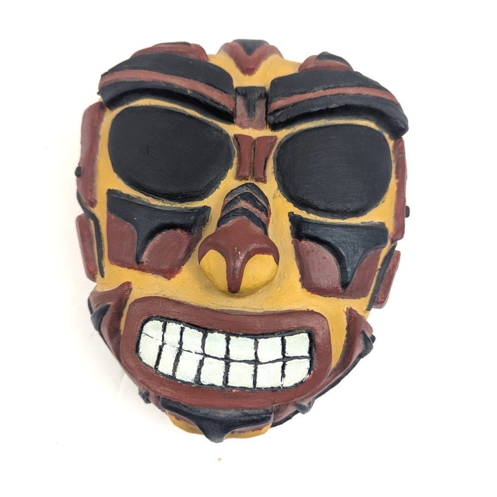 Vintage Decorative‎ Wall Mask Sculptural Face  Plaster Tribal Art